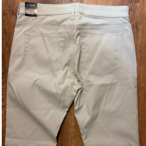 NWT J.Crew Slim Fit Five Pocket Tech Pant In Stone Size 31x30 - Picture 8 of 8